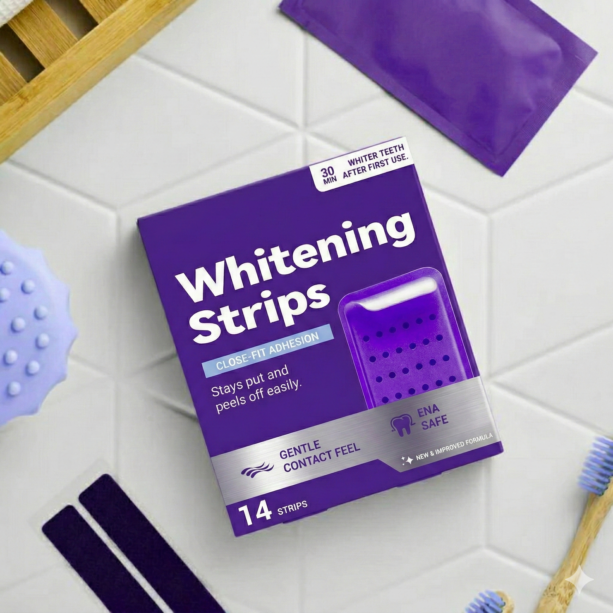 Whitening Strips – PAP+ Peroxide Free | Nuveah